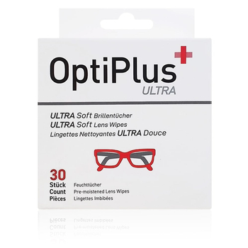 Chusteczki do czyszczenia okularów OptiPlus Ultra Soft 30 szt.